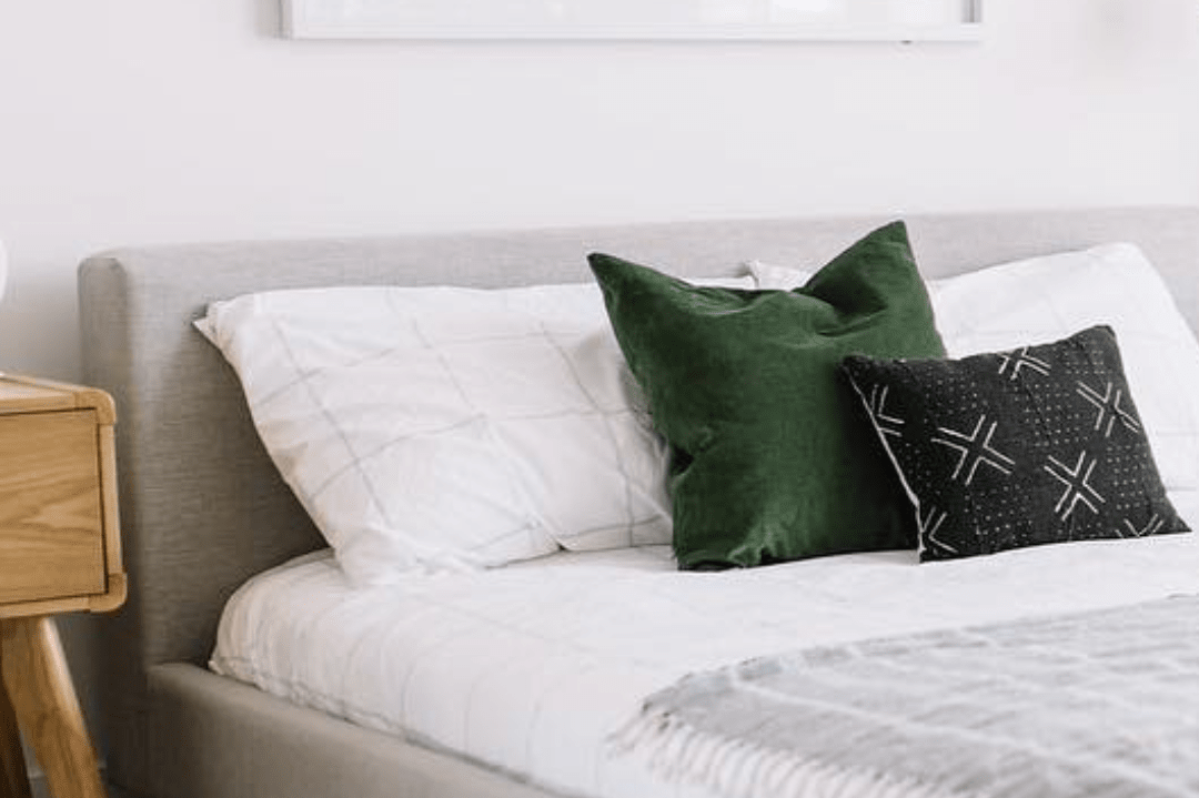 Grey White Percale Bedding