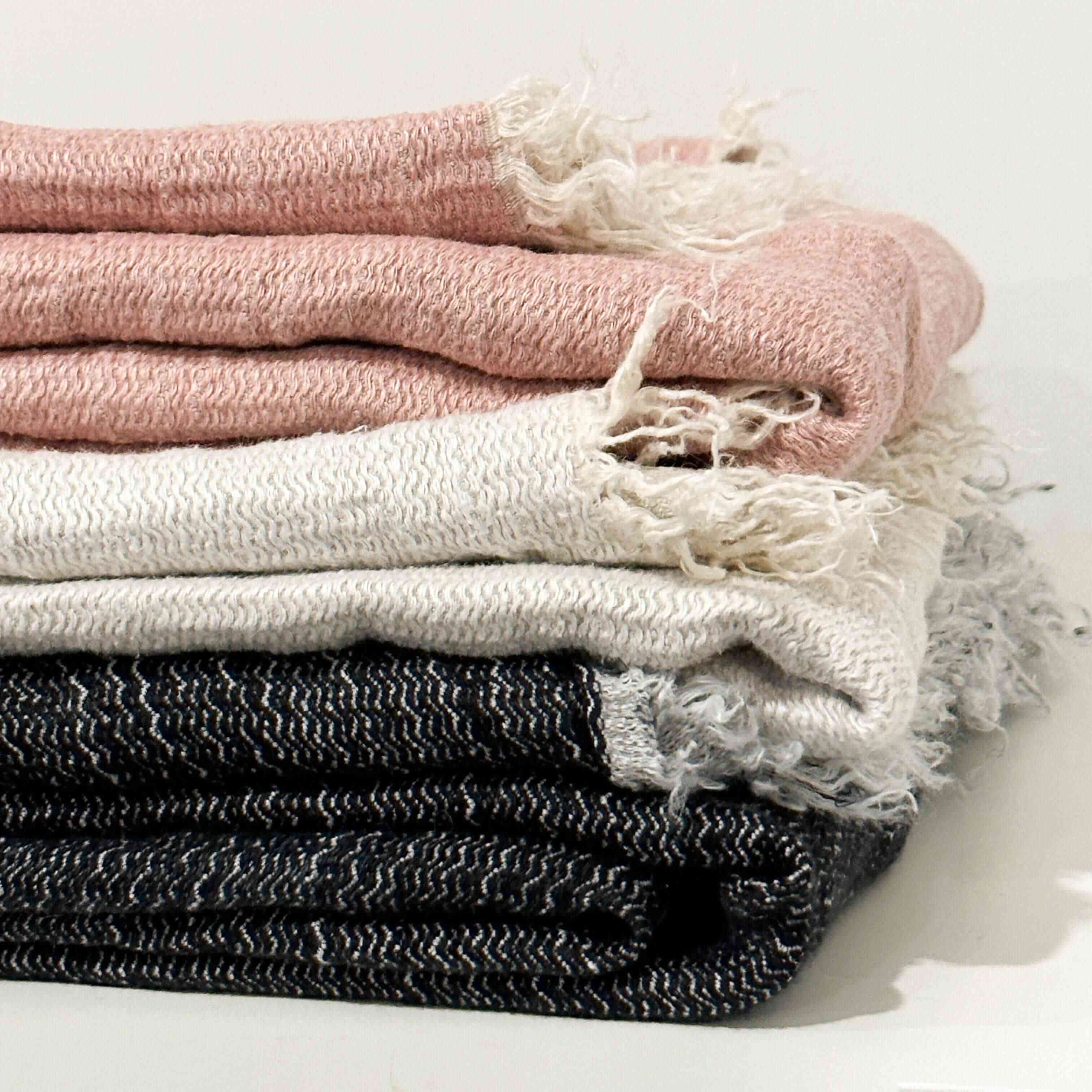Linen Throw Stacked Canada