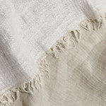 Linen Throw Canada Brown Close Up