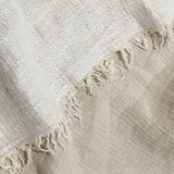 Linen Throw Canada Brown Close Up