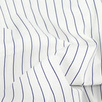 Organic Percale Navy Stripe Fabric Swatch