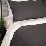 Bed with Organic Percale Charocal bedding