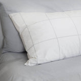 Close up of bed with Grey Frame Pillowcase