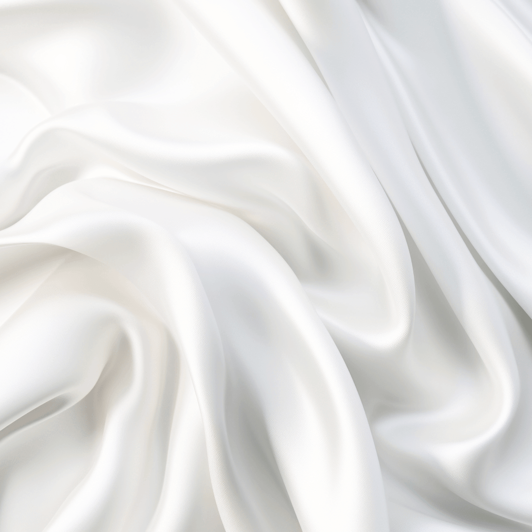 Close up of Mulberry White Silk Pillowcase | Skylark+Owl Linen Co.