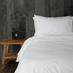 Washed Percale Duvet cover in white | Skylark+Owl Linen Co.