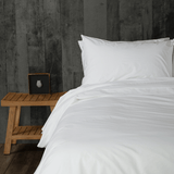 Washed Percale Duvet cover in white | Skylark+Owl Linen Co.