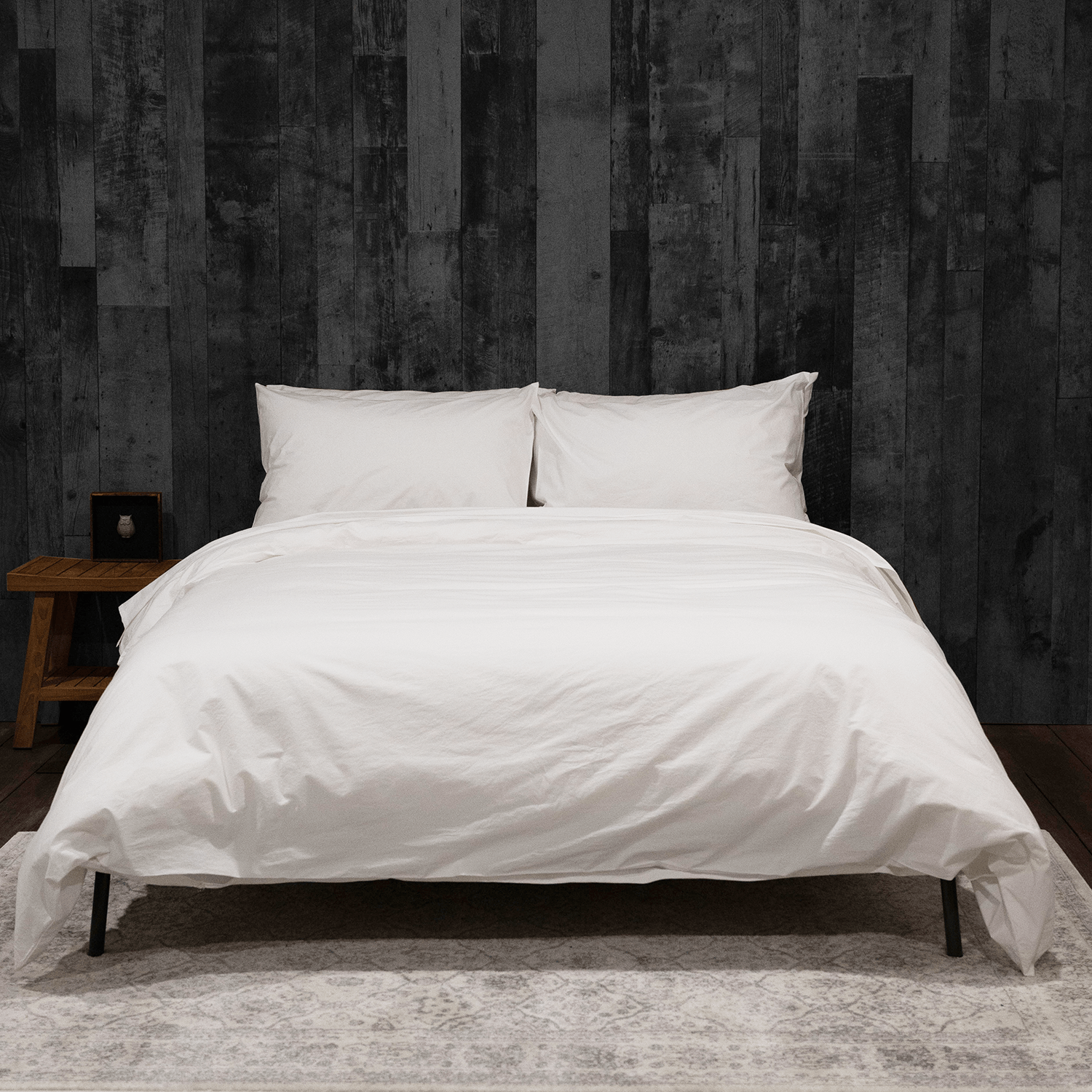 Washed Percale Sheet Set White Canada