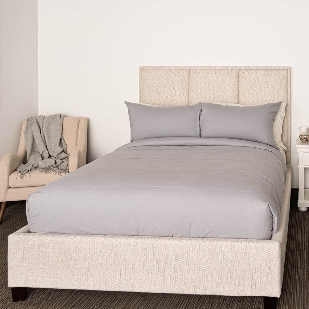 Organic Flannel Sheet Set Grey