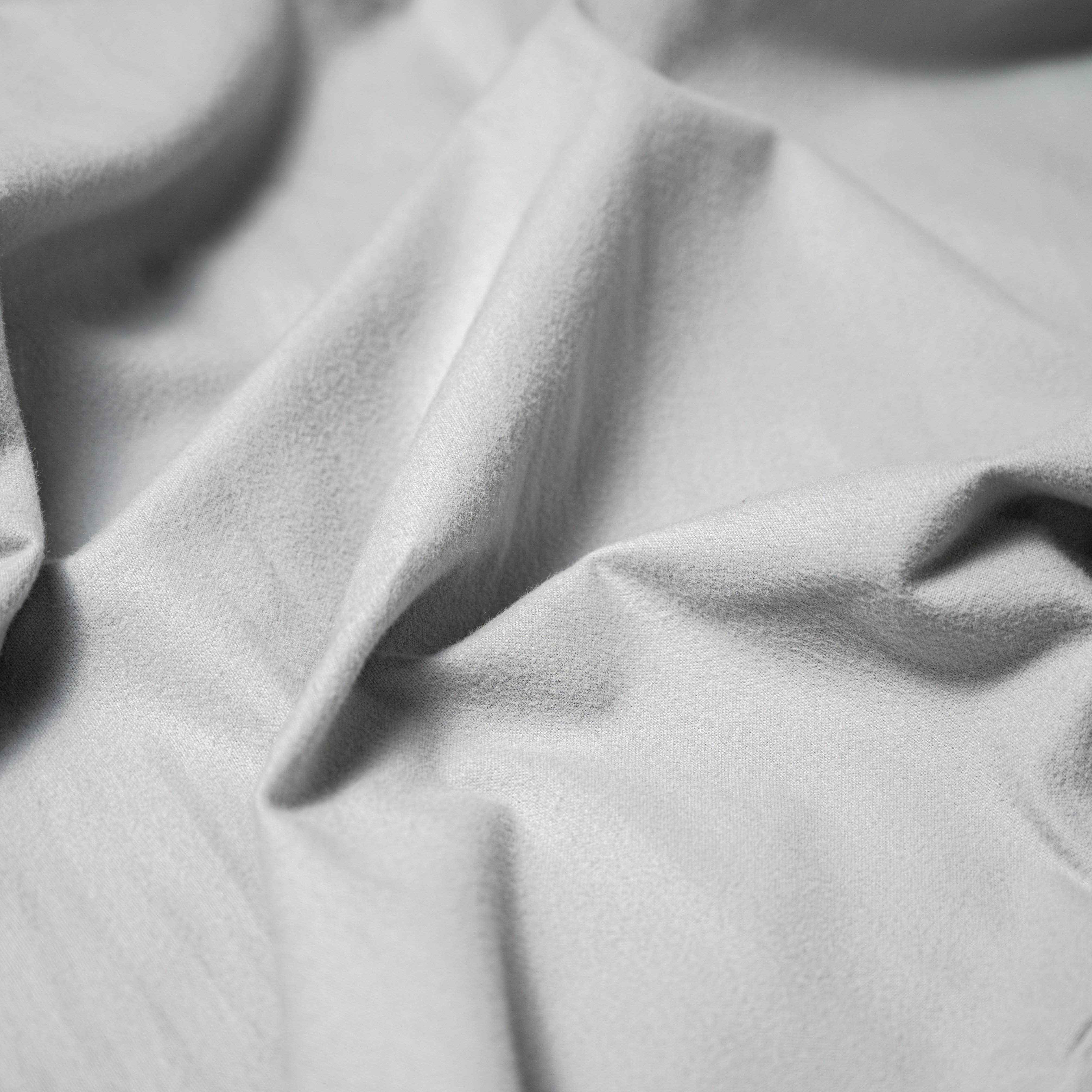 Close up sheets organic flannel grey