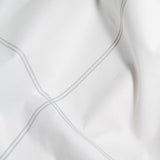 Close Up of Organic Percale Pillowcases in Light Grey Frame