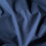 Close Up of Organic Percale Pillowcases in Navy