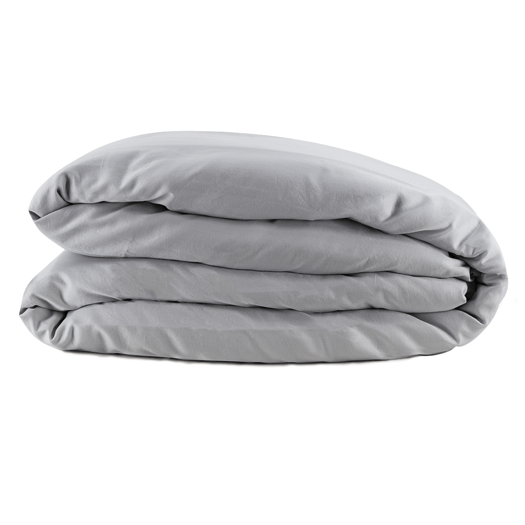 Washed Sateen Duvet Cover Grey Canada