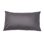 Pillow with Organic Percale Pillowcase in Charcoal