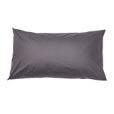 Pillow with Organic Percale Pillowcase in Charcoal