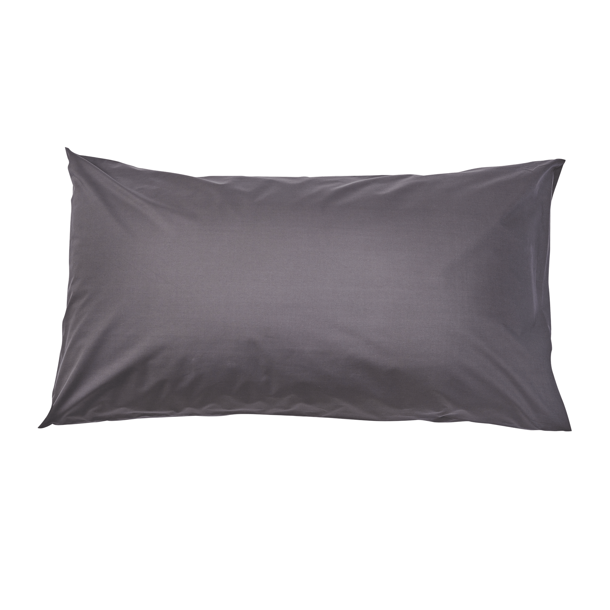 Pillow with Organic Percale Pillowcase in Charcoal
