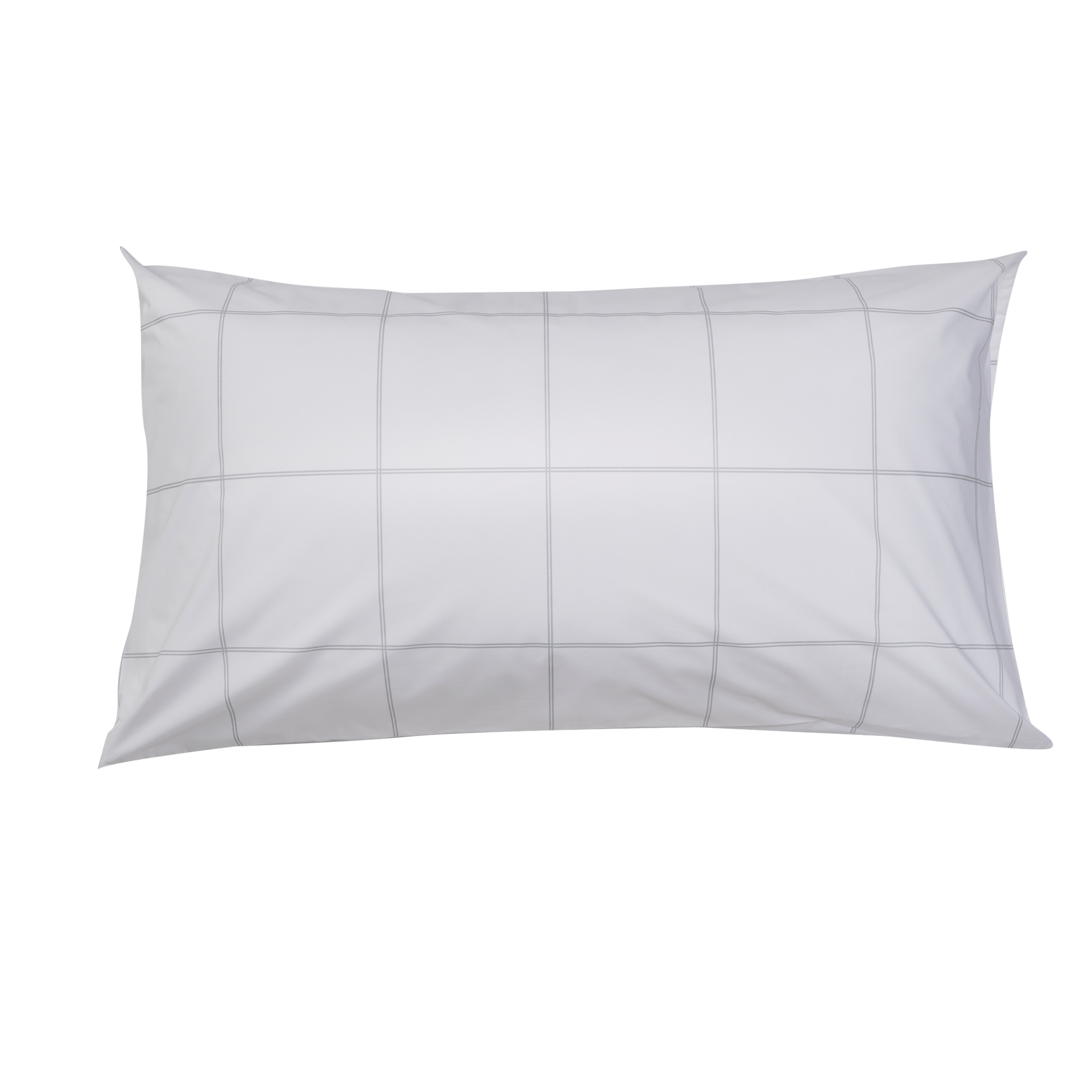Pillow with Organic Percale Pillowcase in Light Grey Frame