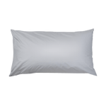 Pillow with Organic Percale Pillowcase in Light Grey