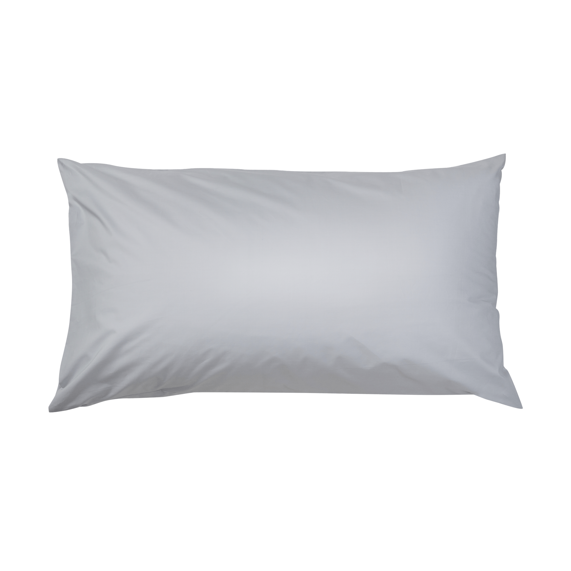 Pillow with Organic Percale Pillowcase in Light Grey