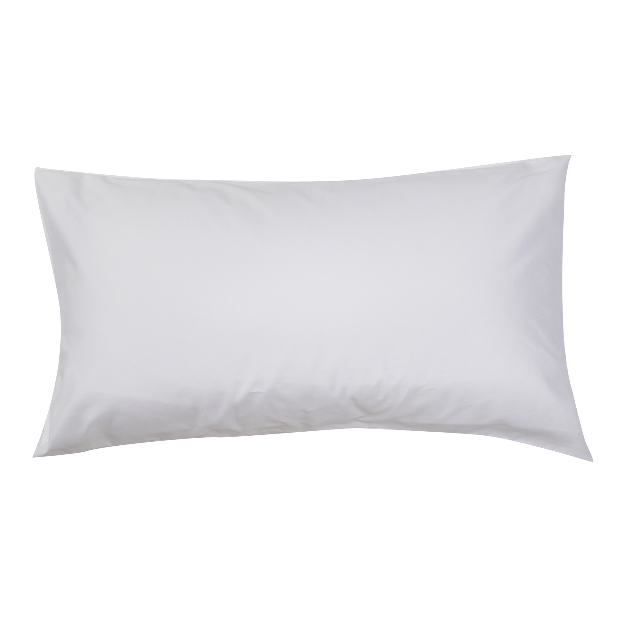 Pillow with Organic Percale Pillowcase in White