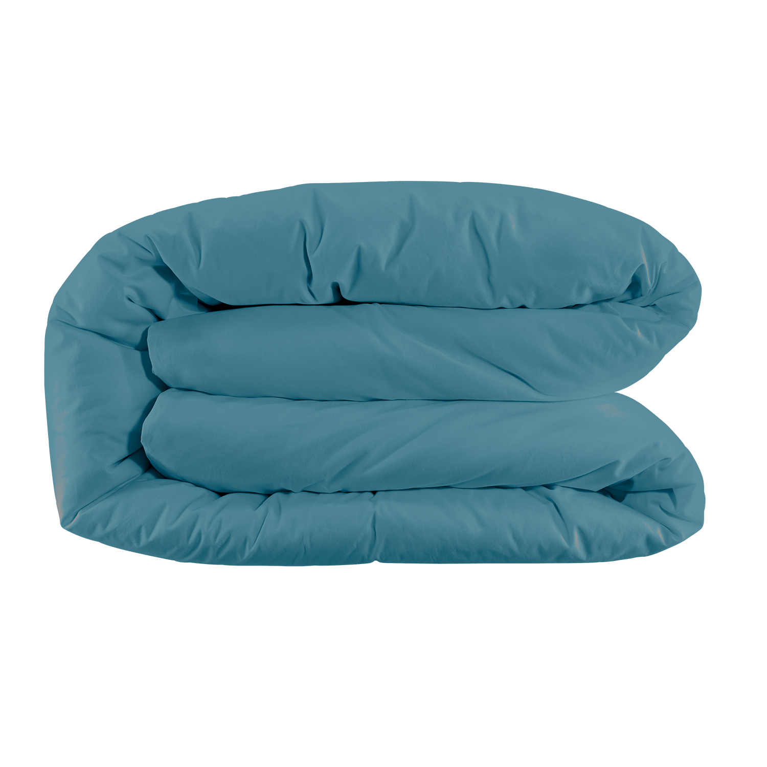 Washed Percale Duvet Cover Blue
