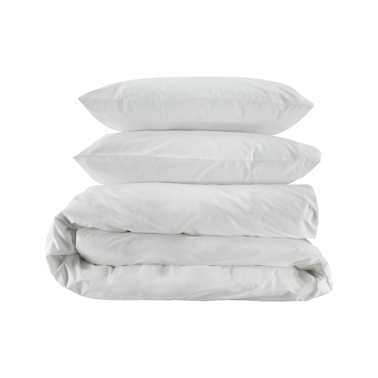 White Essential Collection Percale Duvet Cover and Pillowcase Set