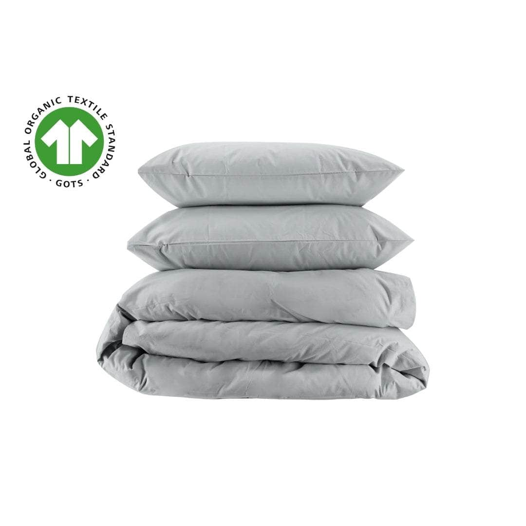 Essential Organic Percale Collection Duvet Cover & Pillowcase Set