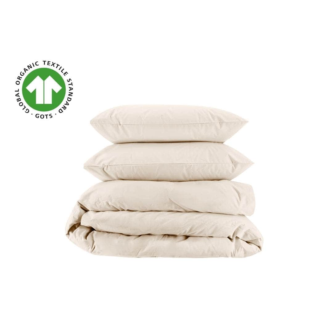 Essential Organic Percale Collection Duvet Cover & Pillowcase Set