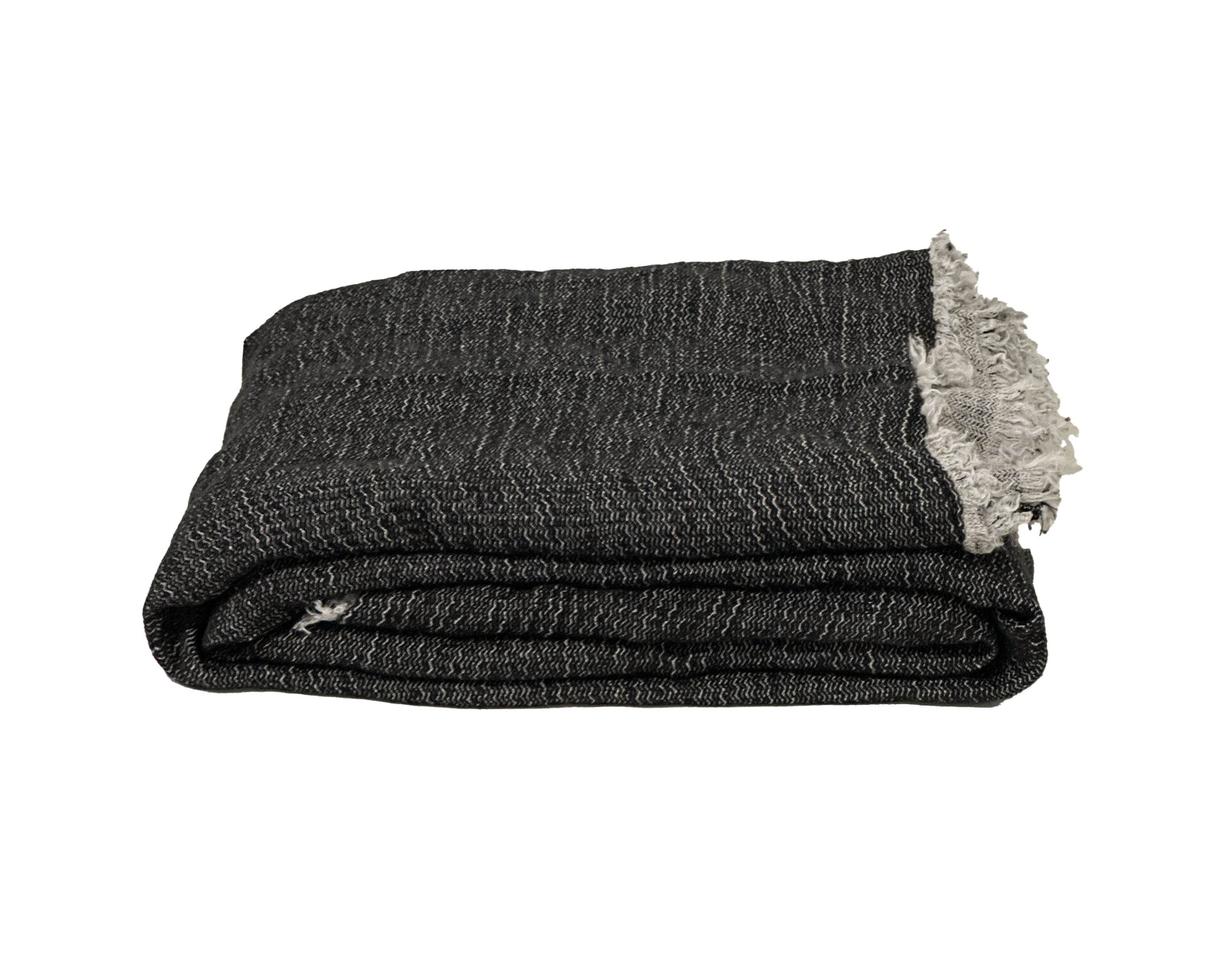 Linen Throw Canada Black