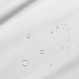 Close-up image of water droplets on a mattress protector