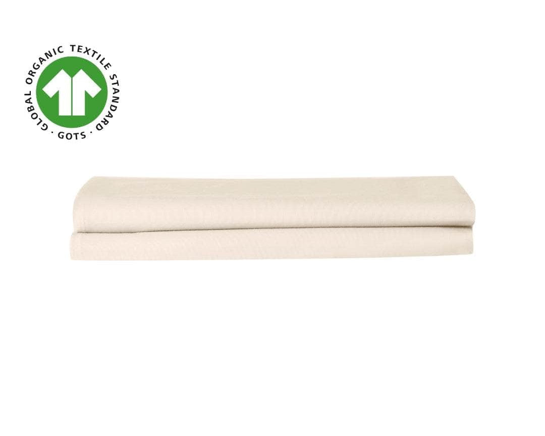 Two Organic Percale Pillowcases in Dune