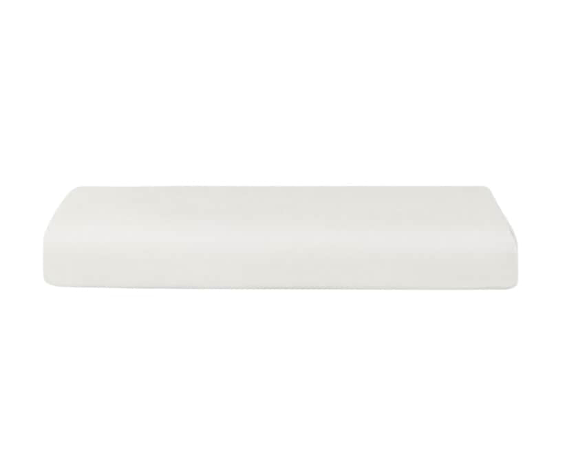 Sateen Fitted in Chalk on a white background