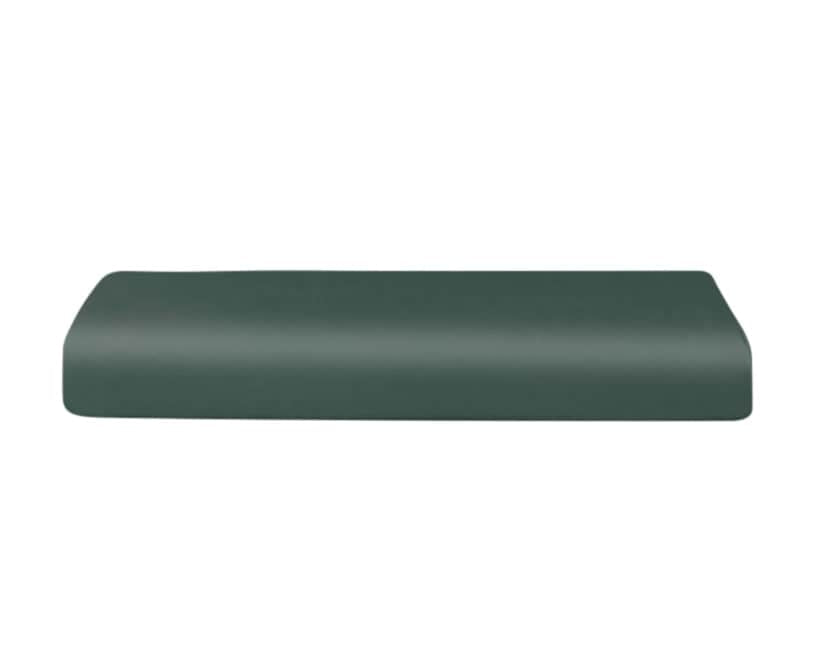 Sateen Fitted Sheet in Forrest in a white background