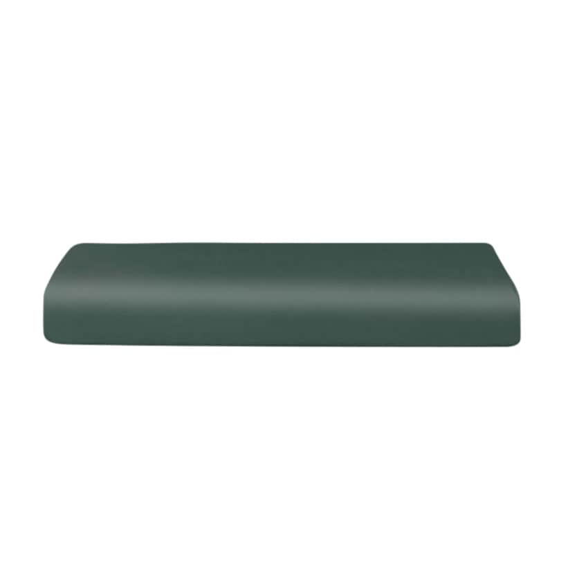 Sateen Fitted Sheet in Forrest in a white background