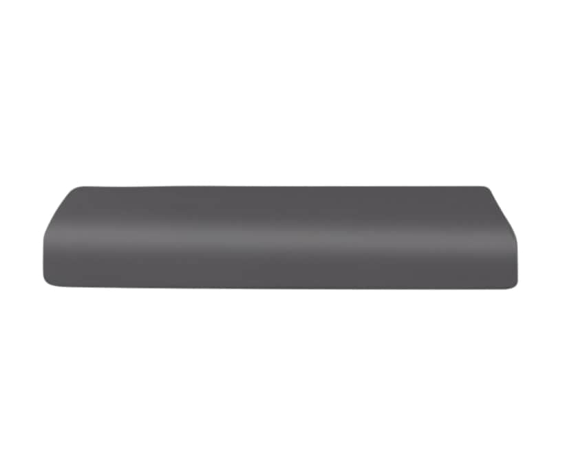 Refined sateen fitted sheet in Slate on a white background