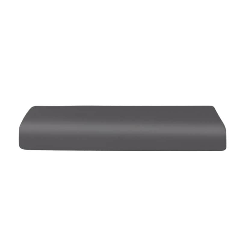 Refined sateen fitted sheet in Slate on a white background
