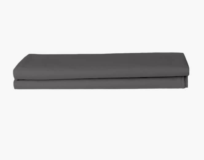 Refined Sateen in Slate folded fabric on a white background