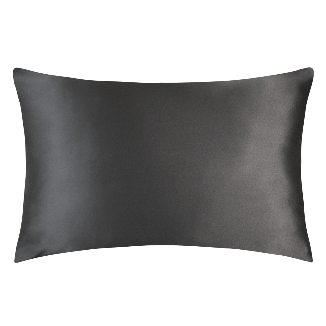 Charcoal Silk Pillowcase  | Skylark+Owl Linen Co.