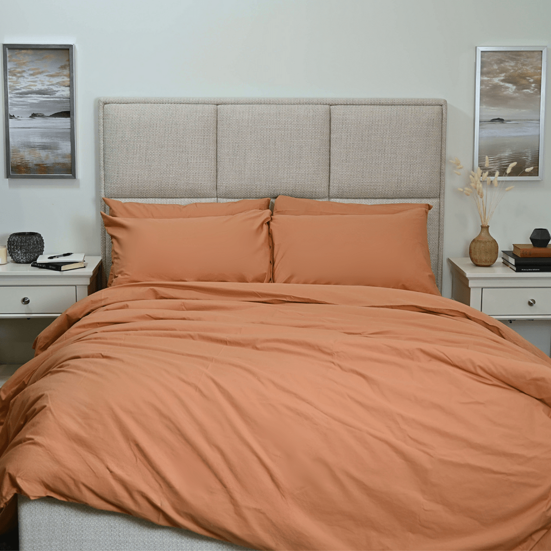 Terracotta - Organic Percale Sheet Set