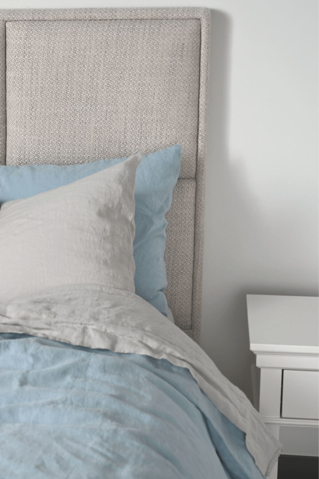 Linen Bedding in Blue