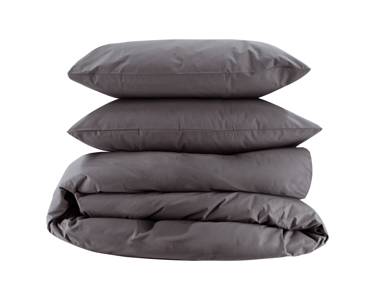 Charcoal Essential Collection Percale Duvet Cover and Pillowcase Set