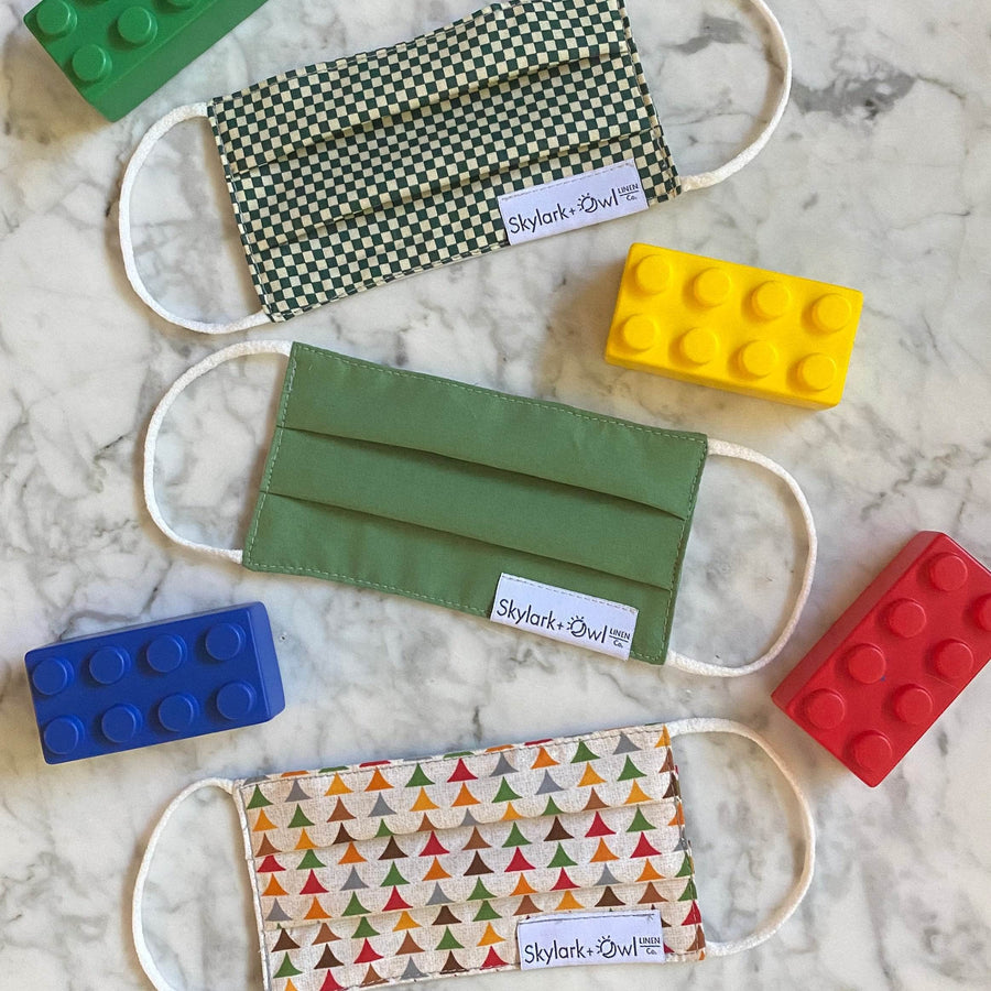 Derby Kids Fabric Face Masks | Skylark+Owl Linen Co.
