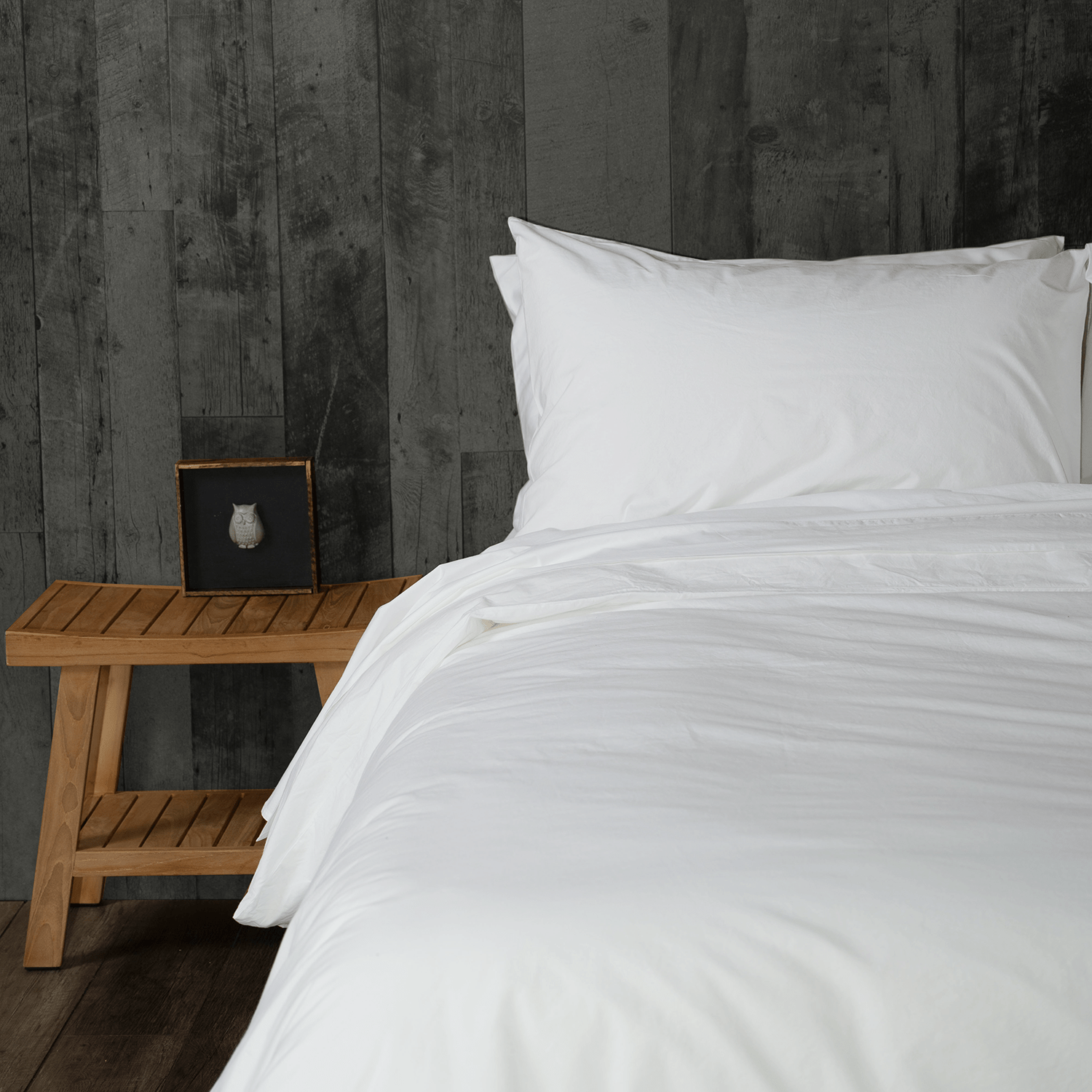 Washed Percale Pillowcases | White | Skylark+Owl Linen Co.
