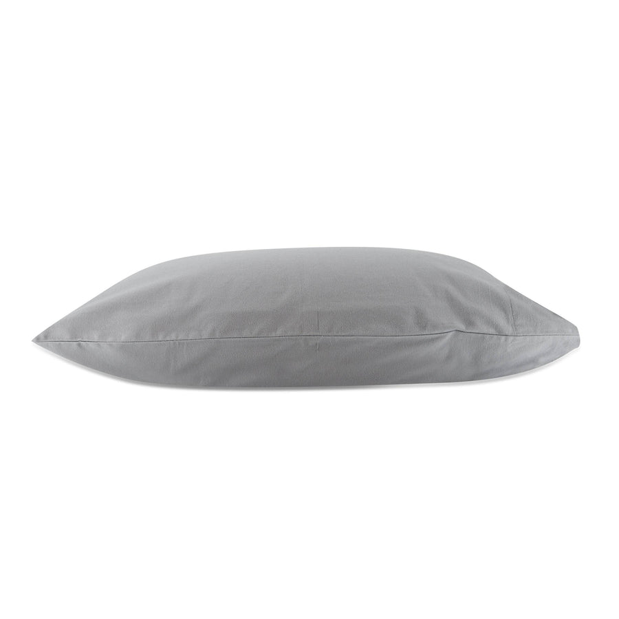 Organic Flannel Pillowcases in Grey | Skylark+Owl Linen Co.