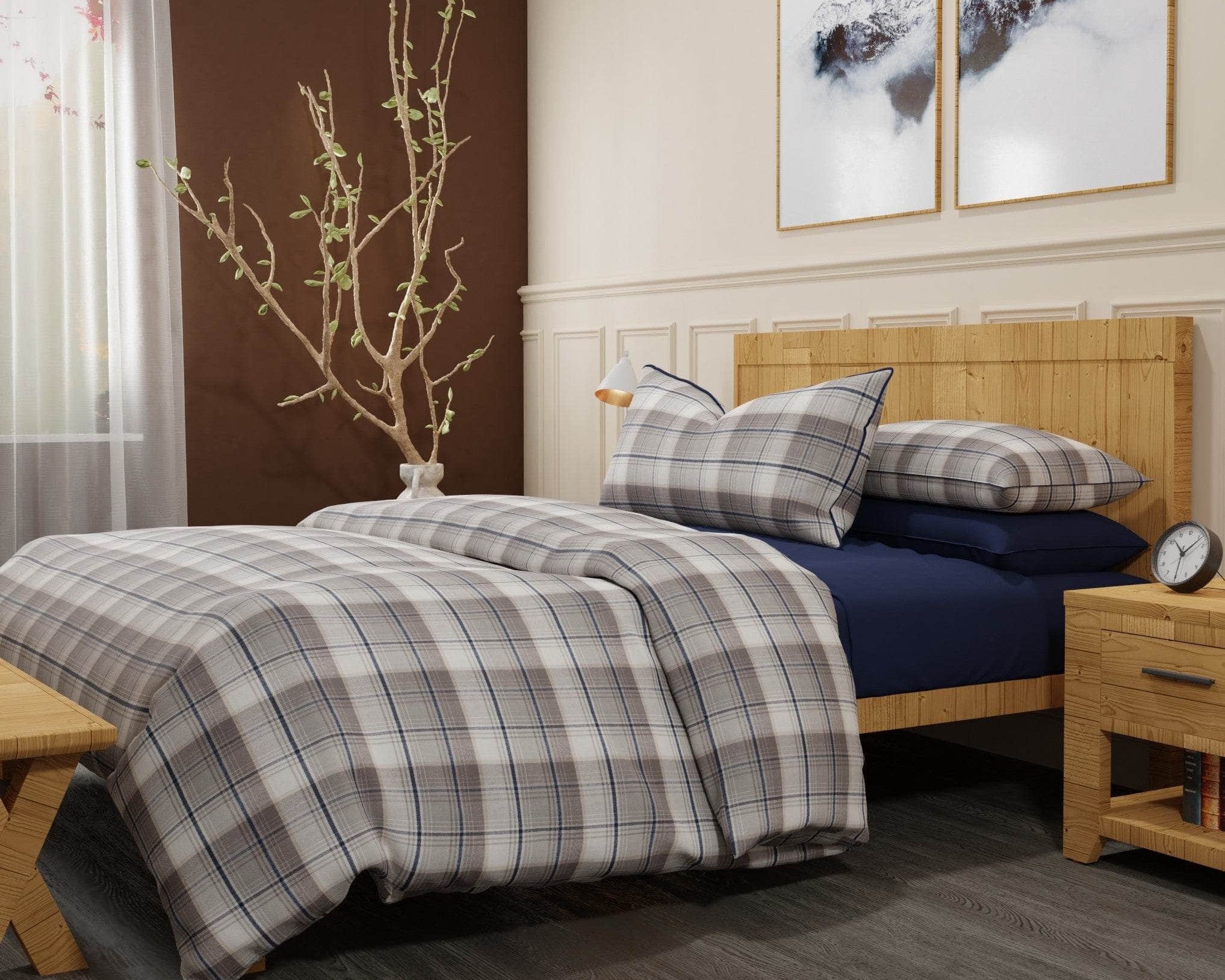 Organic flannel duvet cover set canada plaid