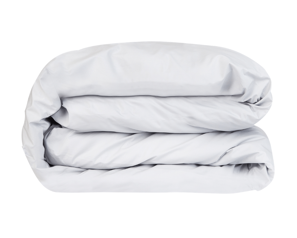 Essential Collection Percale Cotton Duvet Cover in Light Grey | Skylark+Owl Linen Co.