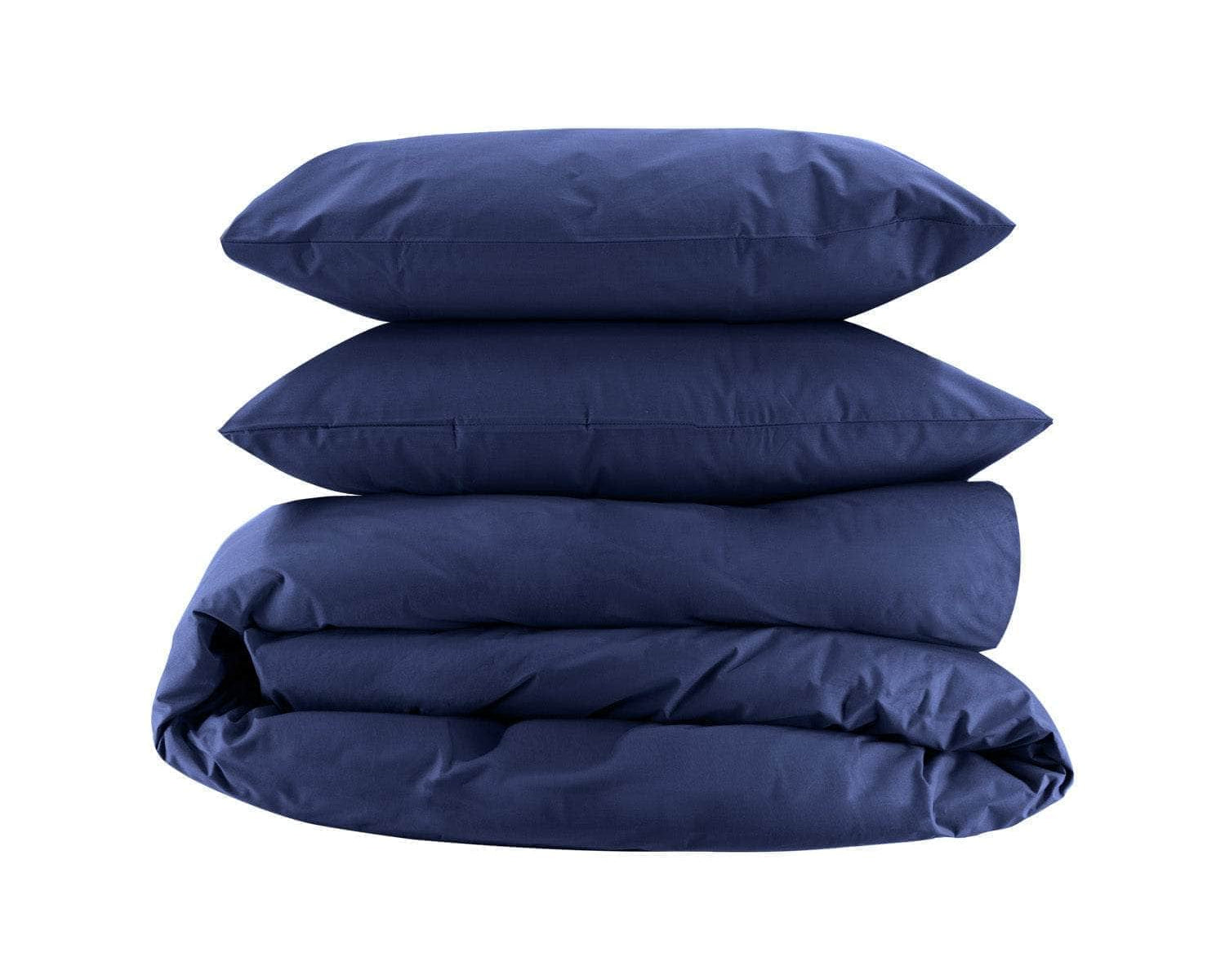Navy Essential Collection Percale Duvet Cover & Pillowcase 
