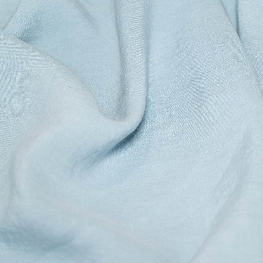Close Up Blue Linen Sheets