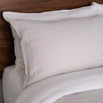 close up of White pillow cases 