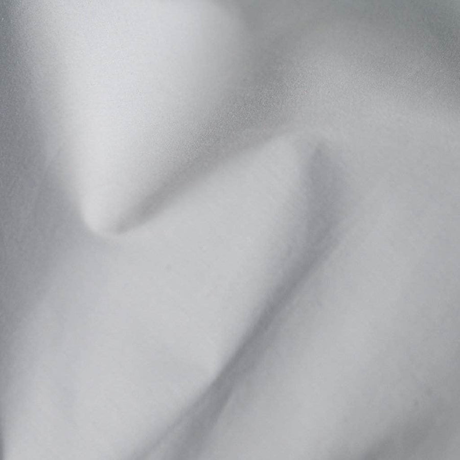 Close up of Essential Collection Percale Sheet Set in Light Grey