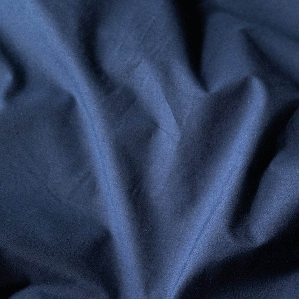Close Up of Navy Essential Collection Percale Duvet Cover & Pillowcase Set 